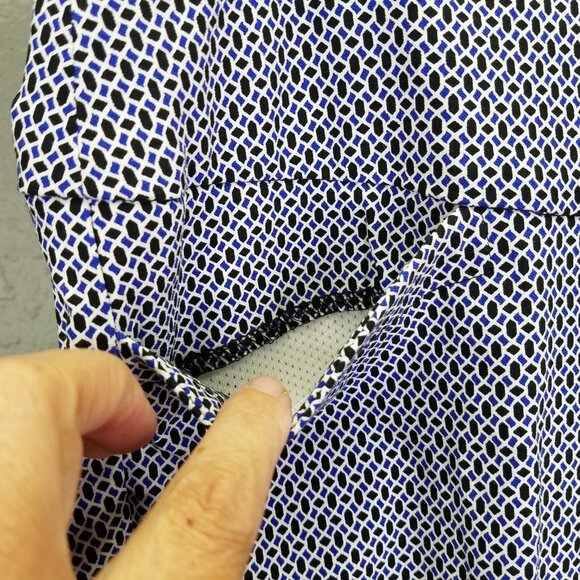 Swing Control Pants Women 2 Geometric Pixie Print Blue Mid-Rise Golf Tennis NEW - Picture 5 of 16